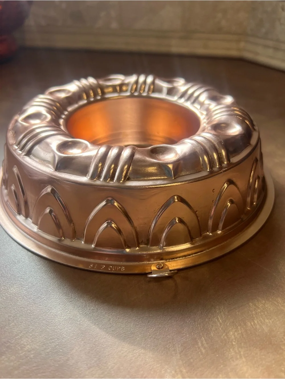 Vintage Copper Mold Pan 3.5 cups; Good Condition